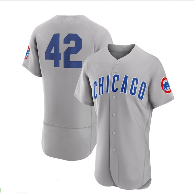 Custom #42 Gray 2023 Jackie Robinson Day CHC Baseball Shirt Top