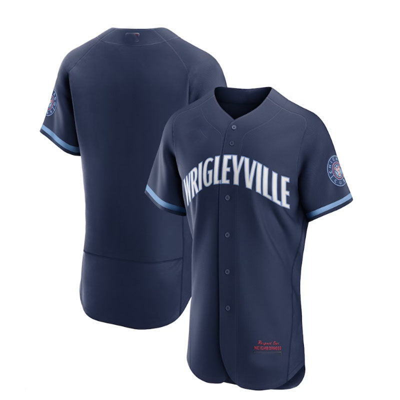 Custom Navy City Connect CHC Baseball Shirt Top