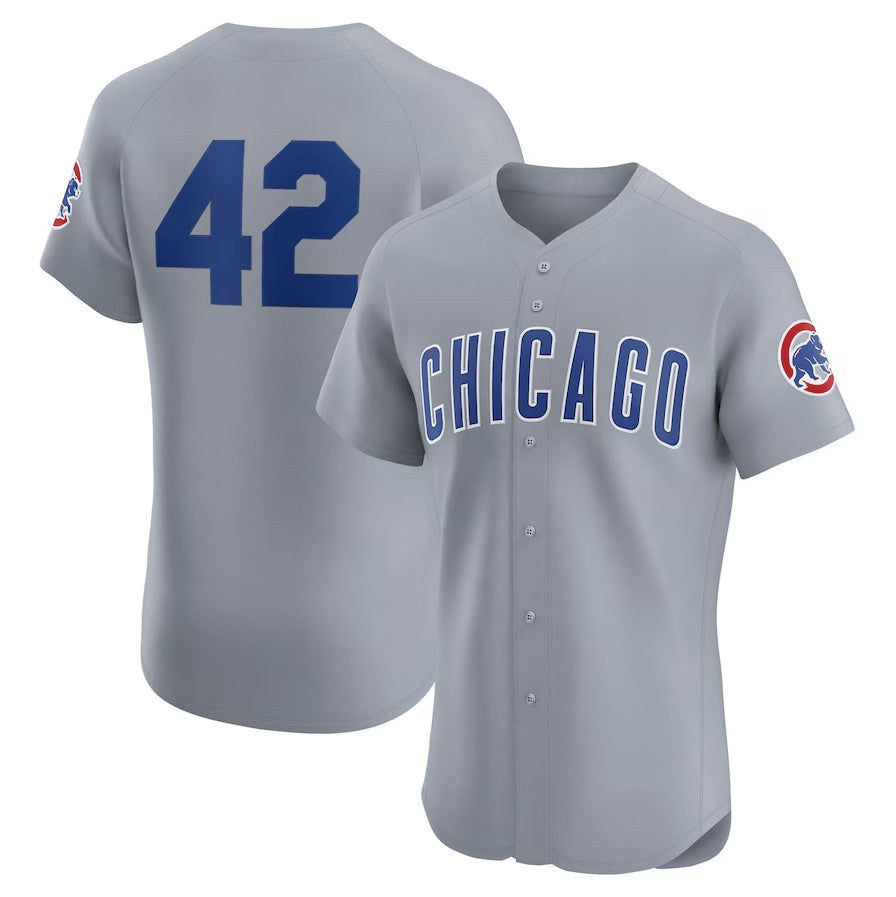 Custom Gray 2024 Jackie Robinson Day CHC Baseball Shirt Top