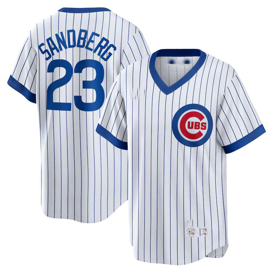 Custom #23 White CHC Baseball Shirt Top