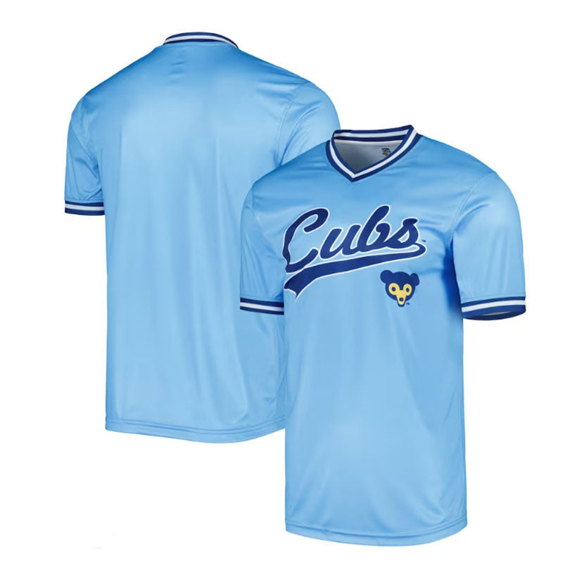 Custom Light Blue CHC Baseball Shirt Top