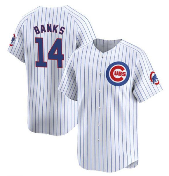 Custom #14 White CHC Baseball Shirt Top