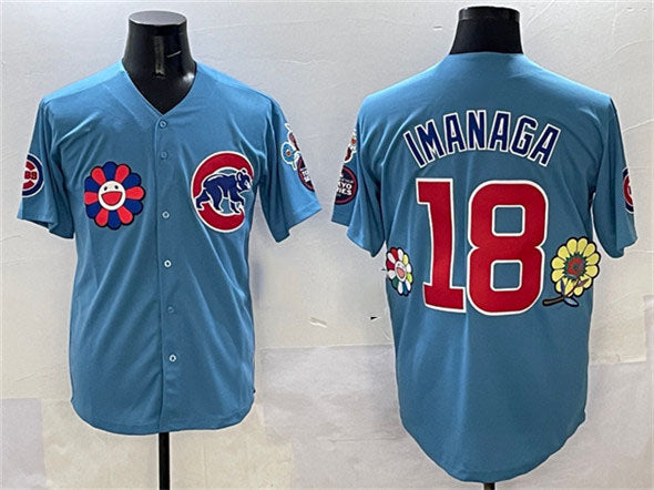 Custom #18 Blue 2025 CHC Baseball Shirt Top