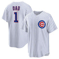 Custom #1 White CHC Baseball Shirt Top