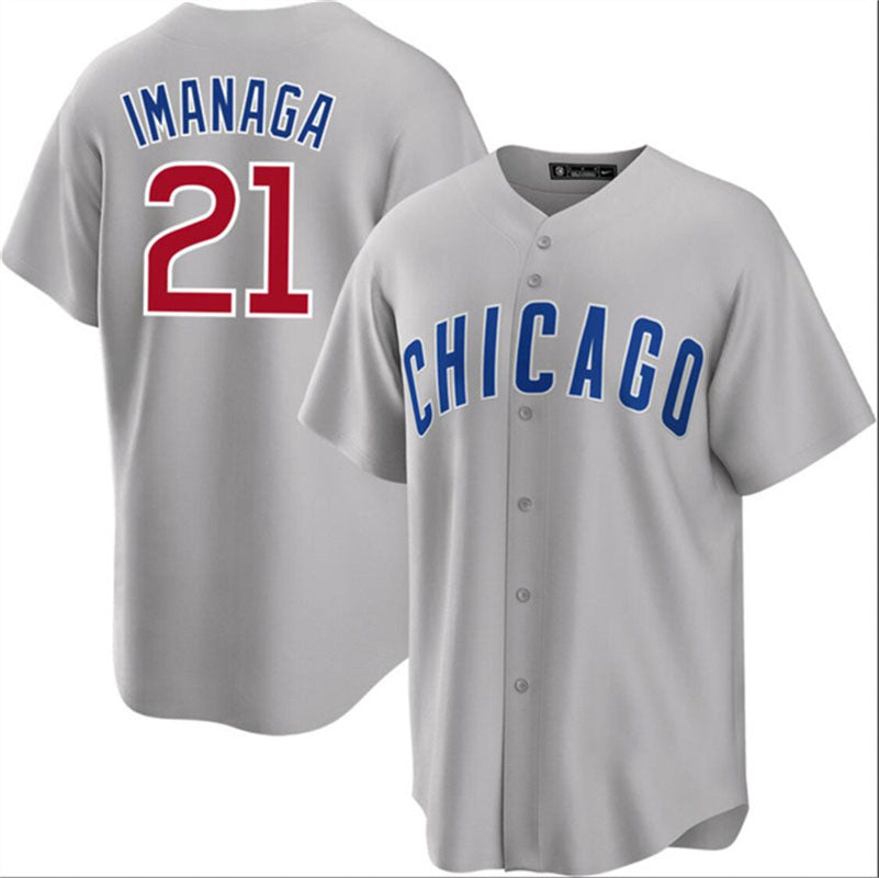 Custom #21 Gray CHC Baseball Shirt Top