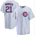 Custom #21 White CHC Baseball Shirt Top