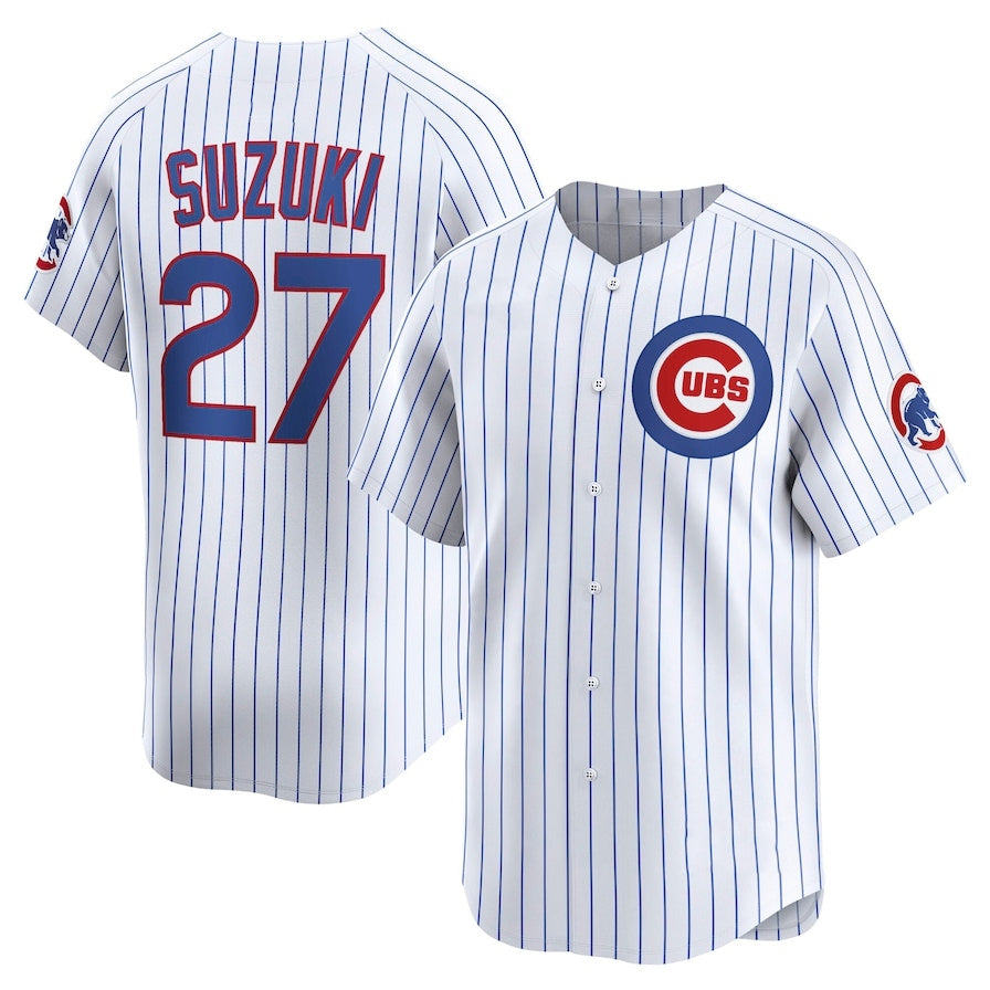 Custom #27 White CHC Baseball Shirt Top