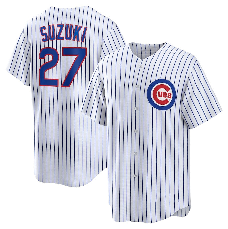 Custom #27 White CHC Baseball Shirt Top