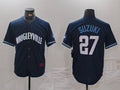 Custom #27 Navy City Connect CHC Baseball Shirt Top