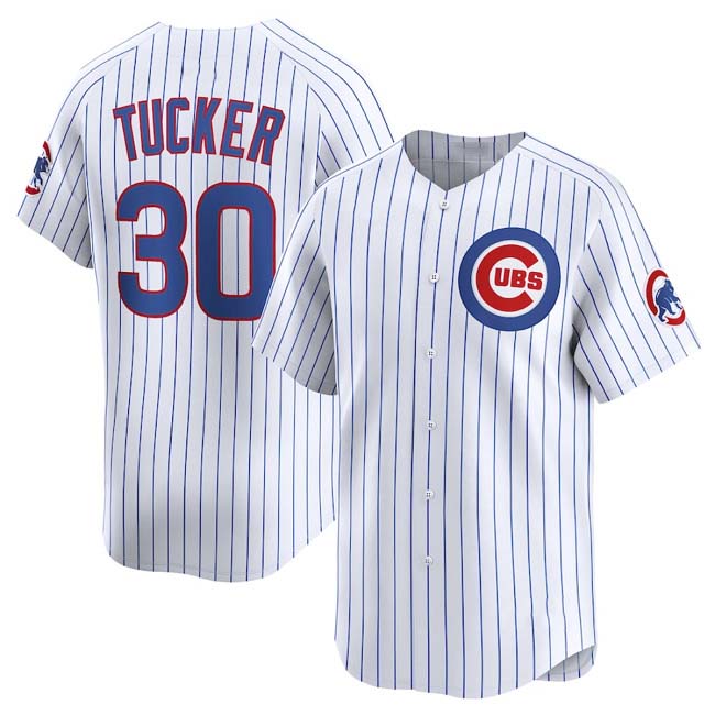 Custom #30 White CHC Baseball Shirt Top