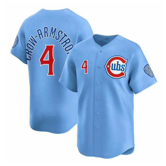 Custom #4 Blue 2024 CHC Baseball Shirt Top
