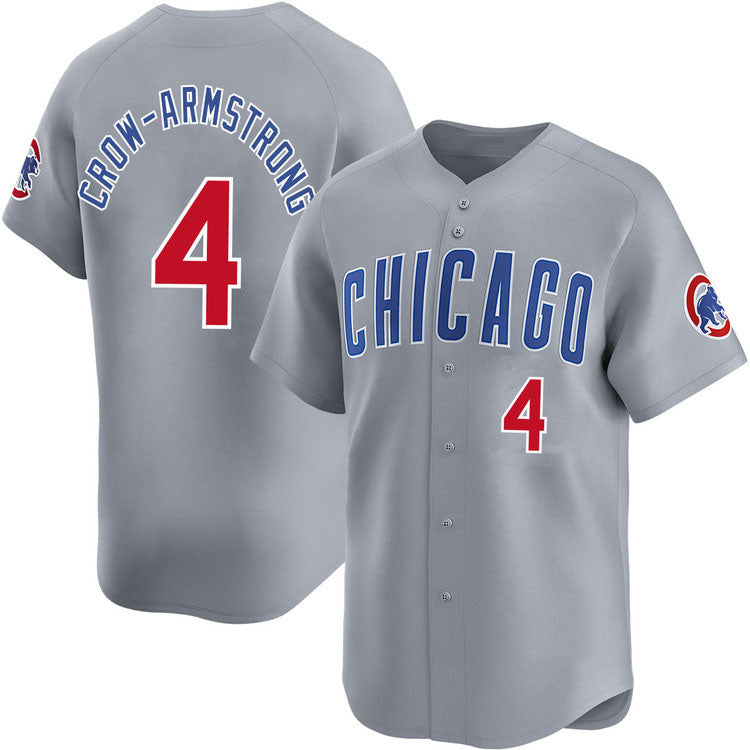 Custom #4 Gray CHC Baseball Shirt Top