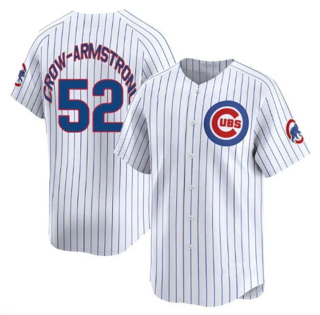 Custom #52 White CHC Baseball Shirt Top