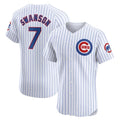 Custom #7 White CHC Baseball Shirt Top