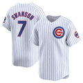 Custom #7 White CHC Baseball Shirt Top