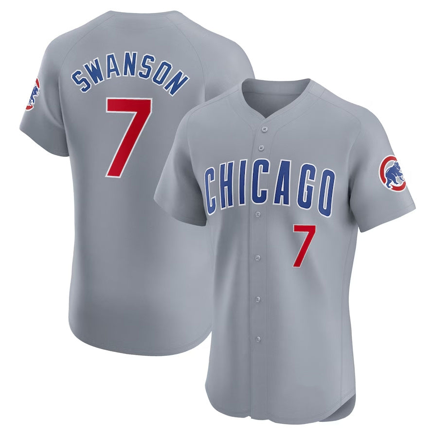 Custom #7 Gray CHC Baseball Shirt Top