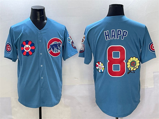 Custom #8 Blue 2025 CHC Baseball Shirt Top