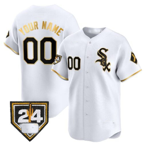 Custom White 2024 CWS Baseball Shirt Top
