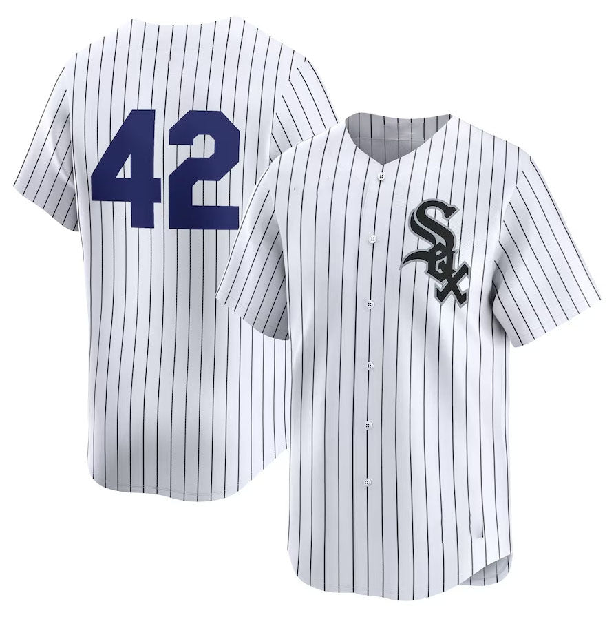 Custom #42 White 2024 Jackie Robinson Day CWS Baseball Shirt Top