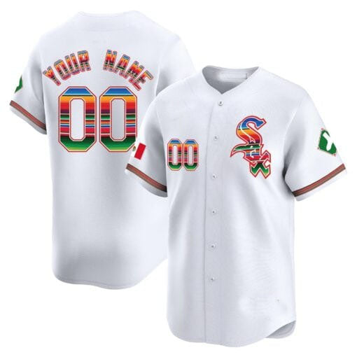 Custom White CWS Baseball Shirt Top