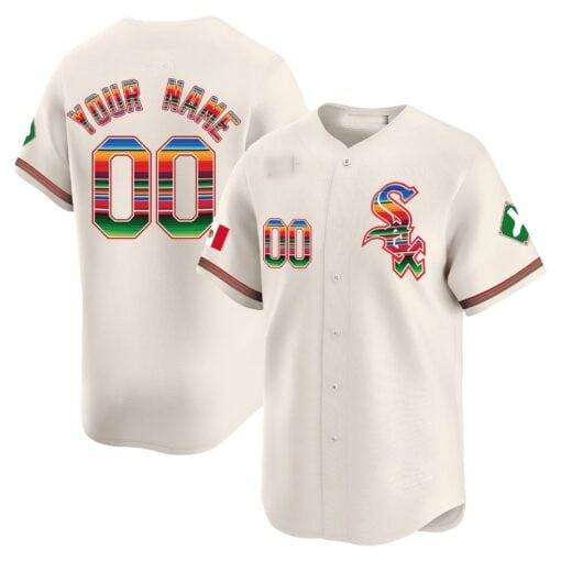Custom White CWS Baseball Shirt Top