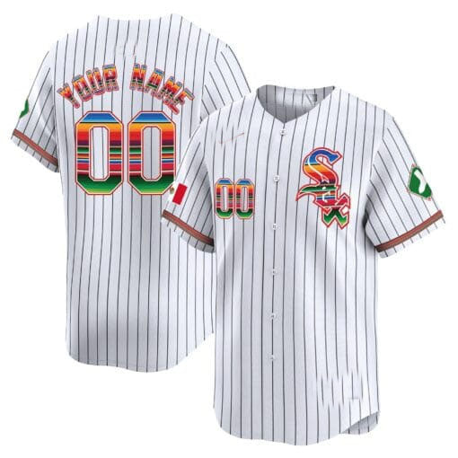 Custom White CWS Baseball Shirt Top