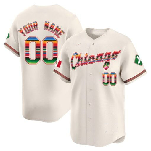 Custom White CWS Baseball Shirt Top