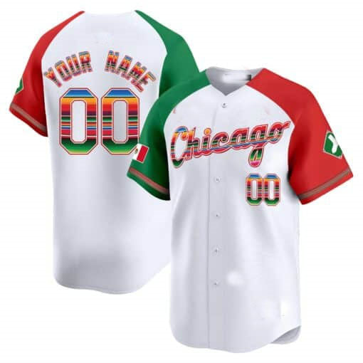 Custom White CWS Baseball Shirt Top