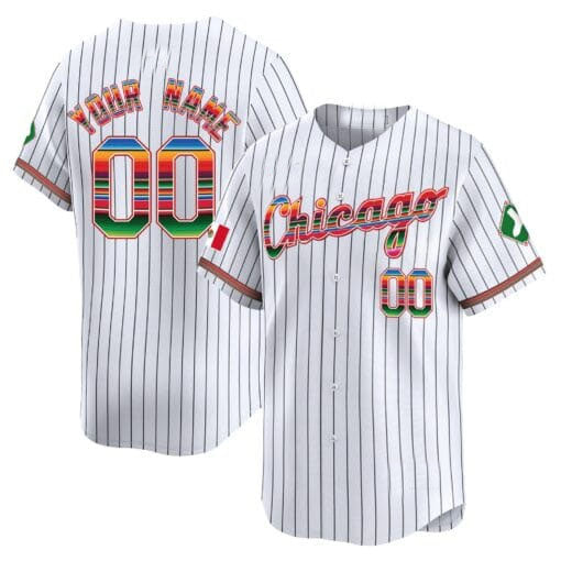 Custom White CWS Baseball Shirt Top