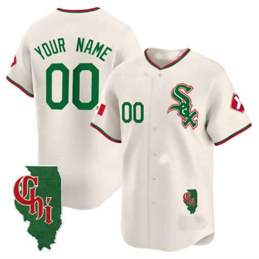 Custom White CWS Baseball Shirt Top