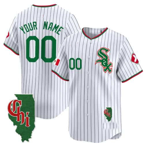 Custom White CWS Baseball Shirt Top