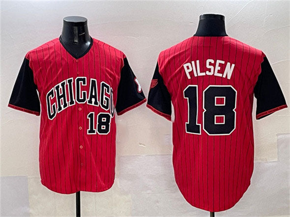 Custom #18 Black 2025 City Connect CWS Baseball Shirt Top