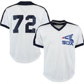 Custom #72 White CWS Baseball Shirt Top