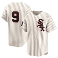 Custom #9 White Throwback CWS Baseball Shirt Top
