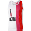 Custom #1 White 2011 MIA Basketball Shirt Top