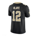 Custom #12 Black NO Football Shirt Top