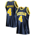 Custom #4 Navy 1991 Throwback College Shirt Top