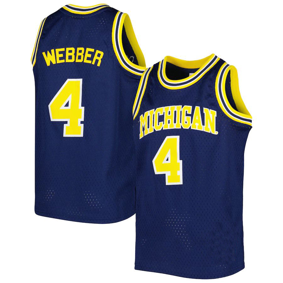 Custom #4 Navy College Shirt Top