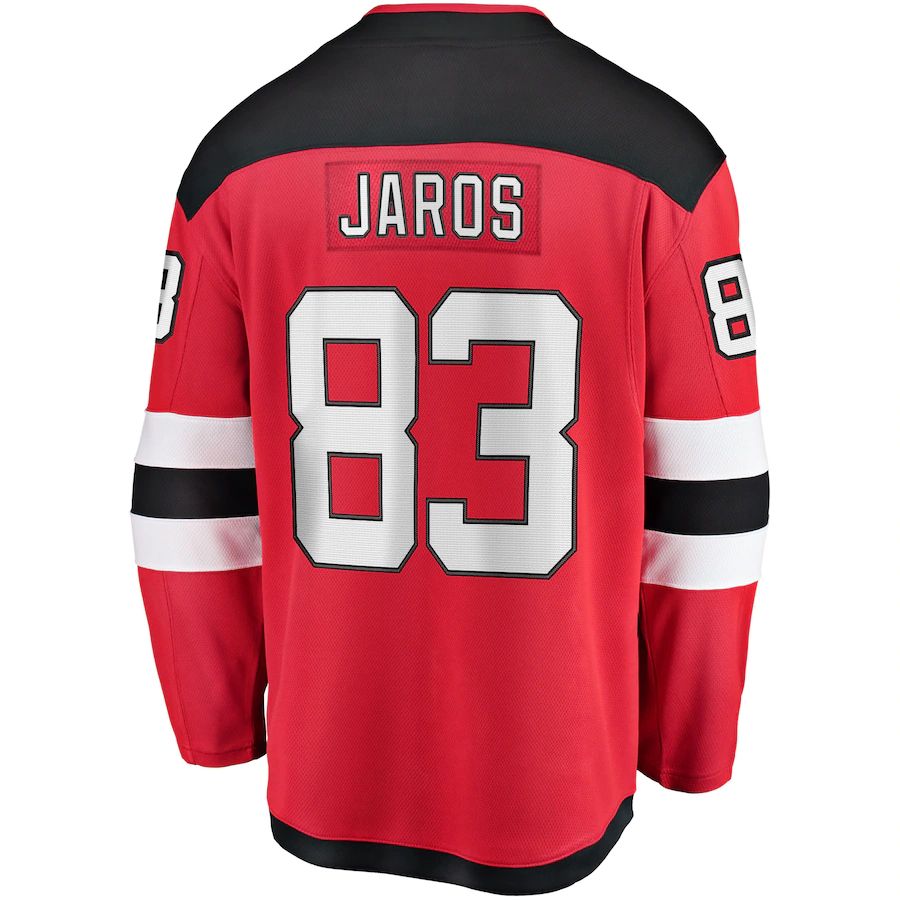 Custom #83 Red NJD Hockey Shirt Top