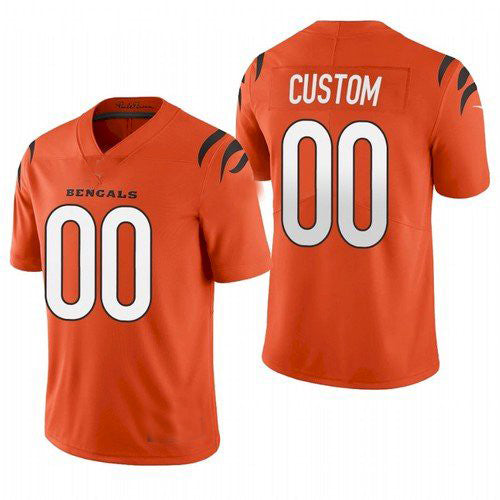Custom Orange 2021 CIN Football Shirt Top