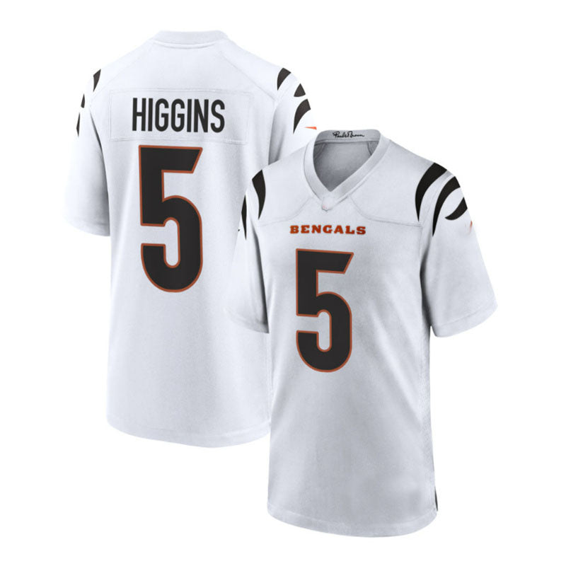 Custom #5 White CIN Football Shirt Top