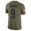 Custom #9 Olive 2022 CIN Football Shirt Top
