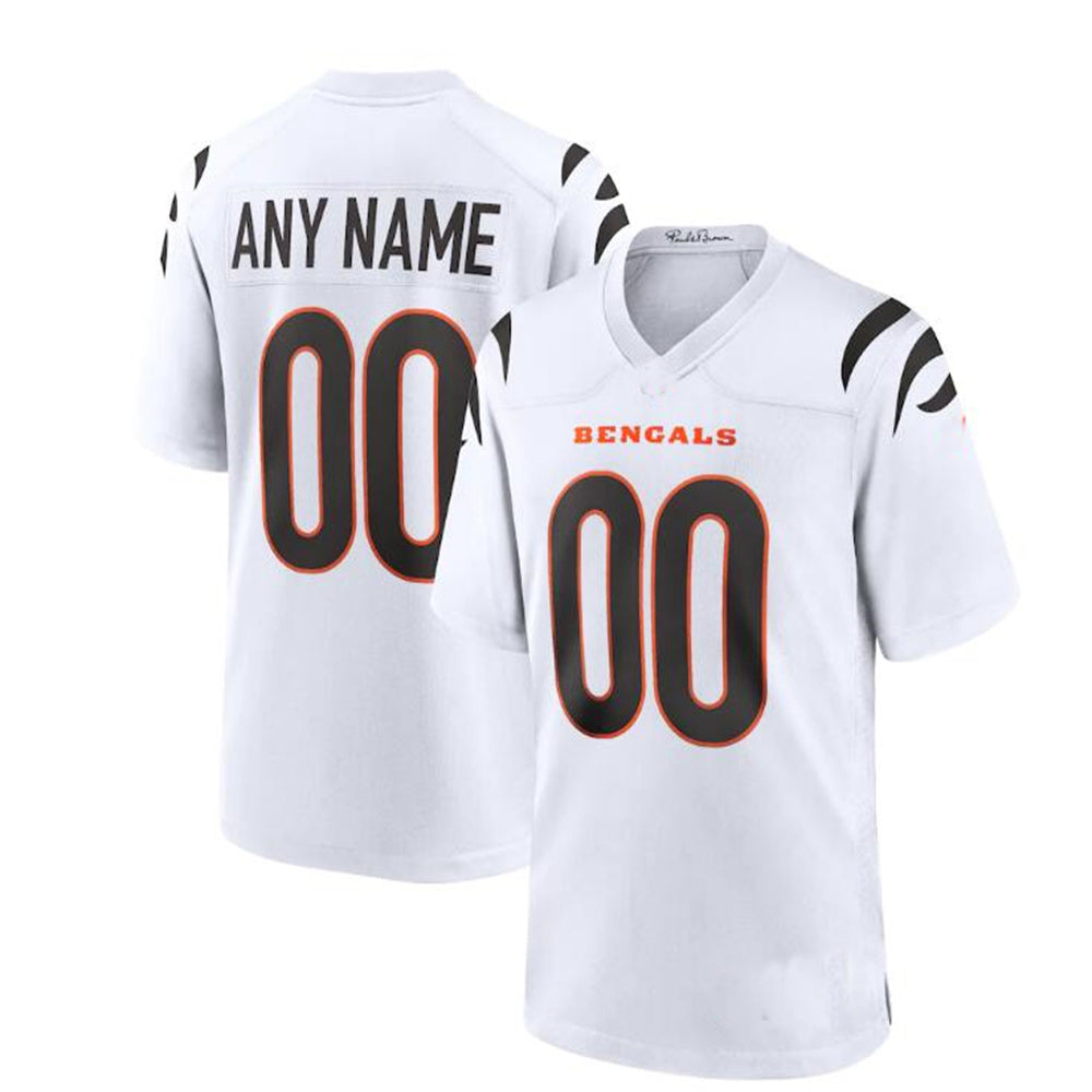 Custom White CIN Football Shirt Top