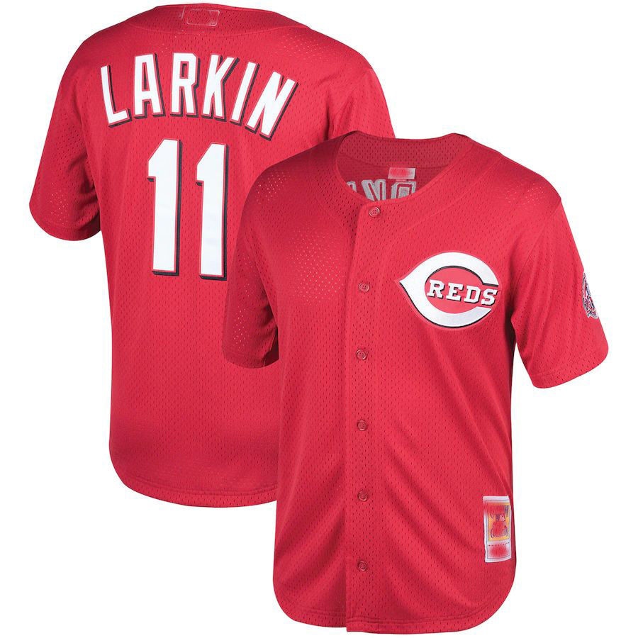 Custom #11 Red Throwback CIN Baseball Shirt Top