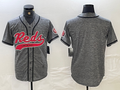 Custom Grey CIN Baseball Shirt Top