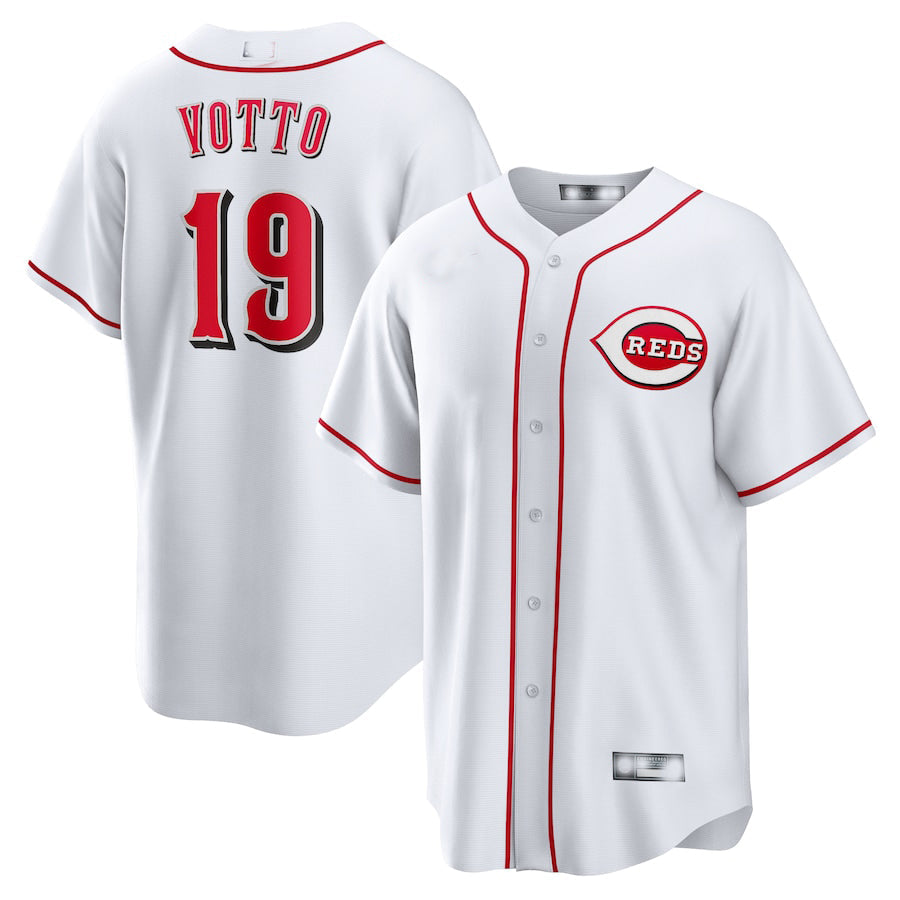 Custom #18 White CIN Baseball Shirt Top
