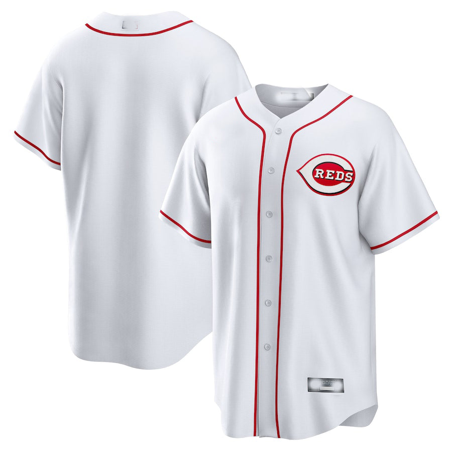 Custom White CIN Baseball Shirt Top