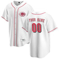 Custom White CIN Baseball Shirt Top