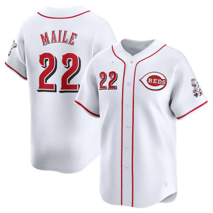 Custom #22 White CIN Baseball Shirt Top