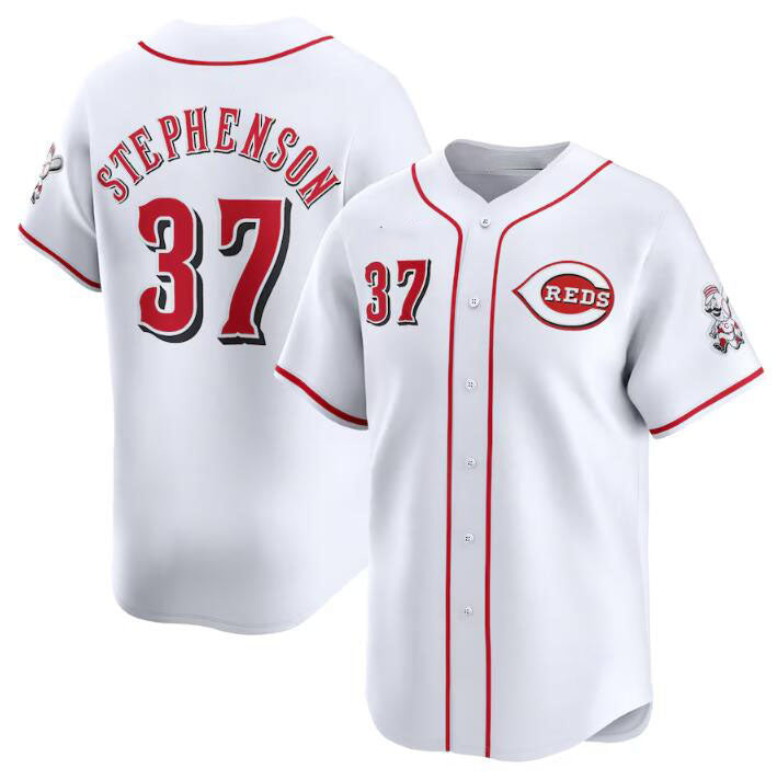 Custom #37 White CIN Baseball Shirt Top